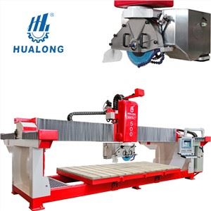 Innealra Cloch Hualong 5 Ais Gearrthóir Eibhear Marmair CNC Do Mheaisín Druileála Countertop Meaisín Gearradh Infridhearg Iomlán Leaca Cloch Uathoibríoch
